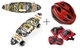 Пенни-борд Penny Best Board LED с ручкой колеса PU светится Шлем + защита с регулировкой Black/White (89654688655) - изображение 1