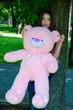 М'яка іграшка Плюшевий ведмедик My Best Friend Бант 110 см Рожевий - зображення 2