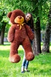 М'яка іграшка Плюшевий ведмедик My Best Friend Рафаель 140 см Шоколадний - зображення 1