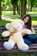 Мягкая игрушка Плюшевый мишка My Best Friend Томми 100 см Персиковый - изображение 5