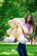 Мягкая игрушка Плюшевый мишка My Best Friend Томми 100 см Персиковый - изображение 6