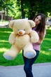 Мягкая игрушка Плюшевый мишка My Best Friend Томми 100 см Персиковый - изображение 10