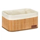 Бамбуковий кошик для зберігання Beige Fabric Home 28x18x14 см - зображення 1
