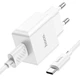 Адаптер сетевой HOCO Type-C cableleisure single port charger C106A |1USB, 10.5W/2.1A| белый - изображение 3