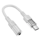 Перехідник HOCO Spirit transparent digital audio converter Type-C to 3.5 mm LS37 |15cm, DAC| grey - зображення 4