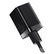 Адаптер сетевой BASEUS Super si Pro Quick Charge |1USB/1Type-C, 30W/3A, PD/QC| (CCSUPP-E02) черный - изображение 2