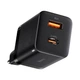 Адаптер сетевой BASEUS Super si Pro Quick Charge |1USB/1Type-C, 30W/3A, PD/QC| (CCSUPP-E02) черный - изображение 3
