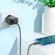 Мережевий зарядний пристрій HOCO CS23A Sunlight dual-port charger Type-C cable 30W Black - зображення 14