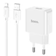 Адаптер сетевой Hoco Lightning Cable Leisure single port charger C106A |1USB, 10.5W/2.1A| белый - изображение 1
