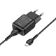 Адаптер сетевой Hoco Micro USB cable single port charger set C96A |1USB, 2.1A| черный - изображение 4