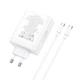 Адаптер сетевой HOCO Leader Type-C to Type-C Cable four-port (3c1a) fast charger set N31 |4Type-C/1USB, 100W/5A, PD/QC| белый - изображение 5