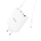 Адаптер сетевой HOCO Leader Type-C to Type-C Cable four-port (3c1a) fast charger set N31 |4Type-C/1USB, 100W/5A, PD/QC| белый - изображение 6