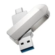 Флешка HOCO Wise USB3. 0 Type-C OTG USB flash drive UD10 64GB серебристая - изображение 5