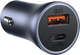 Адаптер автомобильный BASEUS Golden Contactor Pro Dual Quick Charger Car Charger |1USB/1Type-C, 5A/40W, QC/PD| (CCJD-0G) серый - изображение 1