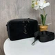 Замшевая женская мини сумочка клатч, мини сумка на цепочке YSL - изображение 1