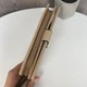 Качественный женский кошелек клатч, модный портмоне для девушек с листочками Бежевый - изображение 3