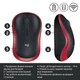 Мышь Logitech M185 Wireless, Black/Red, Refurbished - изображение 2