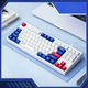 Проводная клавиатура INPHIC K9 с RGB подсветкой, подключение USB-TypeC, компактная, тихая, бело-синий (Ukr) - изображение 4