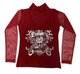 Кофта для девочки комбинированная Viya 405 146 красный - изображение 1
