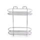 Полка Besser KM-0185 3-ярусная угловая хромированная овальная настенная серебряная (33-84-0185) - изображение 6
