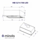 Витяжка повновбудована Minola HBI 5214 WH 700 LED - зображення 10