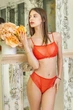 Бюстгальтер-топ жіночий з сіточки з мереживом Felisiya Lingerie Помаранчевий 2009-931с M - зображення 4