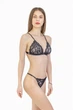 Комплект женский кружевной бюстгальтер с мягкой чашкой и стринги Felisiya Lingerie Черный 2004+204-170т019с S - изображение 2