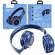 Беспроводные наушники Hoco W4І с микрофоном Bluetooth блютуз складные, Синие - изображение 2