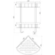 Полка подвійна кутова TOPAZ TKB-9902-BL, Полиця кутова TOPAZ - зображення 3