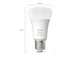 Лампа розумна Philips Hue E27, 11W (60Вт), 2200K-6500K, Tunable white, ZigBee, Bluetooth, димування - зображення 5