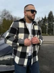Мужская рубашка MonsterBrand теплая S (46) черно белая - изображение 7