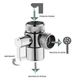 Душова система з насадкою на кран в умивальник з турмаліном Modified Faucet With External Shower (срібляста, білий шланг) - зображення 14