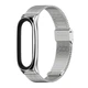Mеталлический ремешок Миланская Петля Milano Jobs Xiaomi Mi Band 6/5/4/3 серебристый (mrk3065) - изображение 1