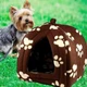 Мягкий домик для собак и кошек Pet Toys Hut 27х27 см Коричневый - изображение 2
