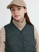 Теплый жилет пуховый удлиненный женский Uniqlo 254878028 L Зеленый (1159799187) - изображение 4
