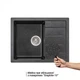 Кухонна мийка Lidz 650x500/200 GRF-13 (LIDZGRF13650500200) - изображение 3