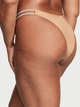 Женские трусики Victoria's Secret (154100516476) Shine Chain Strap Lace Brazilian со стразами XS бежевые - изображение 2