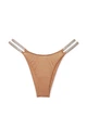 Женские трусики Victoria's Secret (154100516476) Shine Chain Strap Lace Brazilian со стразами XS бежевые - изображение 4