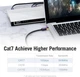 Патч корд Vention мережевий кабель Cable Cat7 Network Gamer 600 МГц 10 г Xbox Ps4 600 МГц 1 м Black (ICABF) - зображення 10