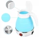 Электрочайник дорожный силиконовый 0,6л 600W 220V Travelling Folding Kettle WGZ-011 Синий (2711) - изображение 4