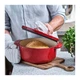 Кастрюля KitchenAid чавунна з кришкою 5,2 л Червона (CC006060-001) - изображение 6