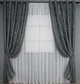 Комплект штор на люверсах VR-Textil Жаккард Sultan XO № 1123ш 150х250 см 2 шт Графитовый (37-0027) - изображение 2