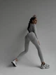 Спортивный женский костюм-двойка Seamless collection с эффектом Push Up (рашгард + леггинсы) для фитнеса и йоги L Серебро (M010L) - изображение 3