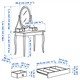 Туалетний столик ІКЕА (Ікея) HEMNES, 303.744.13 - зображення 7