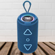 Портативная беспроводная Bluetooth-колонка TG-656 FM-радио/USB/TF с ремешком 8W Blue - изображение 1