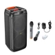 Портативная колонка-караоке HOCO HA7 75W с RGB подсветкой Black - изображение 6
