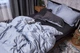 Комплект постельного белья Moon&Star Satin Premium Skyline Gray Семейный 143х210х2 см наволочки 4х70х70 см (MS-820002887) - изображение 5