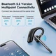 Беспроводная Bluetooth-гарнитура New Bee M51 с активным шумуподавлением и зарядным рейсом Черная (QCC4) - изображение 10