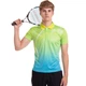 Футболка поло спортивная мужская Zelart Fit 7321 размер L (46-48) Light Green-Blue - изображение 5