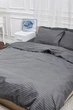 Комплект постельного белья Moon&Star полуторный 143х210 наволочки 4х70х70 Gray Stripe&Black Бязь Gold Люкс (MS-820001063) - изображение 4